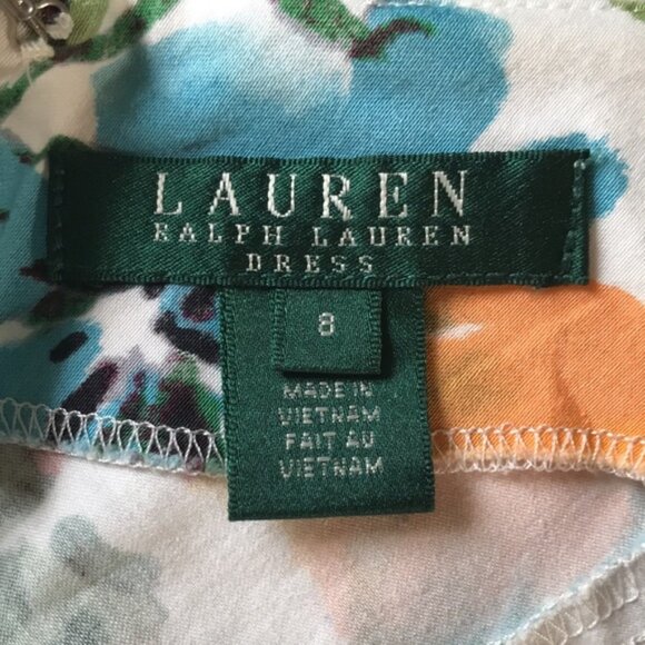 Ralph Lauren Floral Pattern Dress Sleeveless Size 8 - Picture 7 of 9
